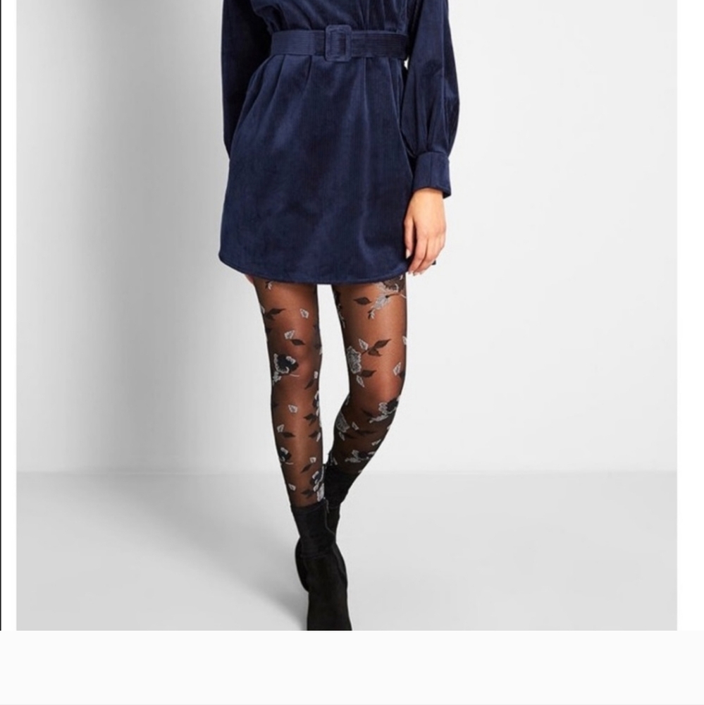 Corduroy Belted Dress Navy